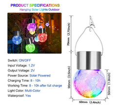 🔥BIG SALE 49% OFF🔥🔥Multicolor Crackle Glass Hanging Solar Light