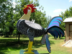 2024 Best Garden Decor-The live rooster windmills