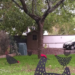 Chicken Yard Art - Metal Chicken Art