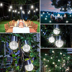 🔥BIG SALE 49% OFF🔥Multicolor Crackle Glass Hanging Solar Lights