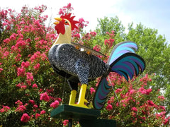 2024 Best Garden Decor-The live rooster windmills