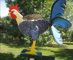 2024 Best Garden Decor-The live rooster windmills