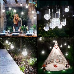 🔥BIG SALE 49% OFF🔥Multicolor Crackle Glass Hanging Solar Lights