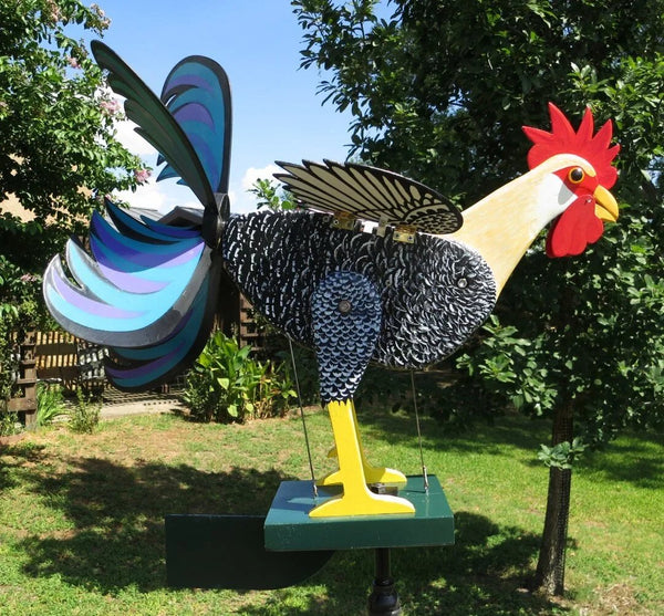 2024 Best Garden Decor-The live rooster windmills