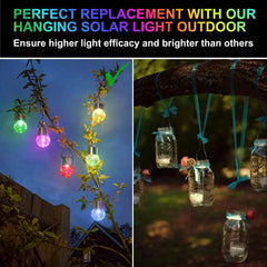 🔥BIG SALE 49% OFF🔥🔥Multicolor Crackle Glass Hanging Solar Light